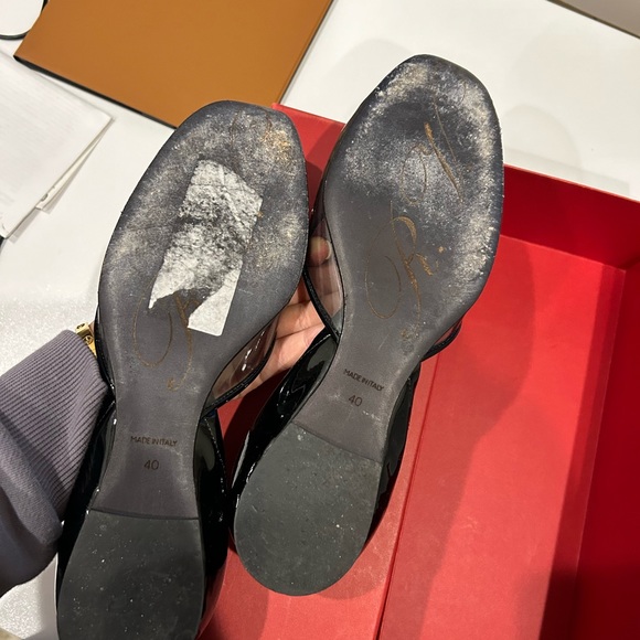 Roger vivier clear black amazing condition flats - Picture 3 of 4